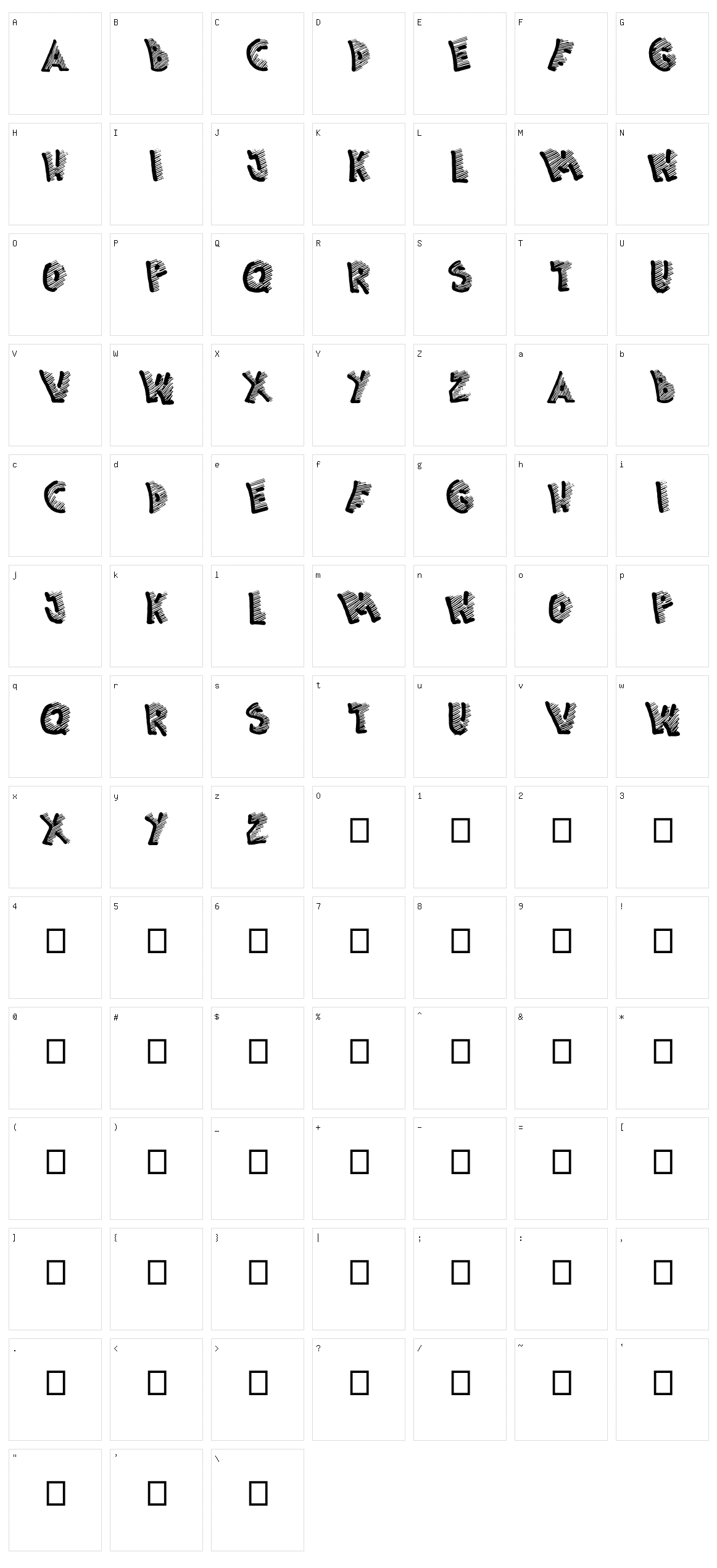 Picasa Character Set