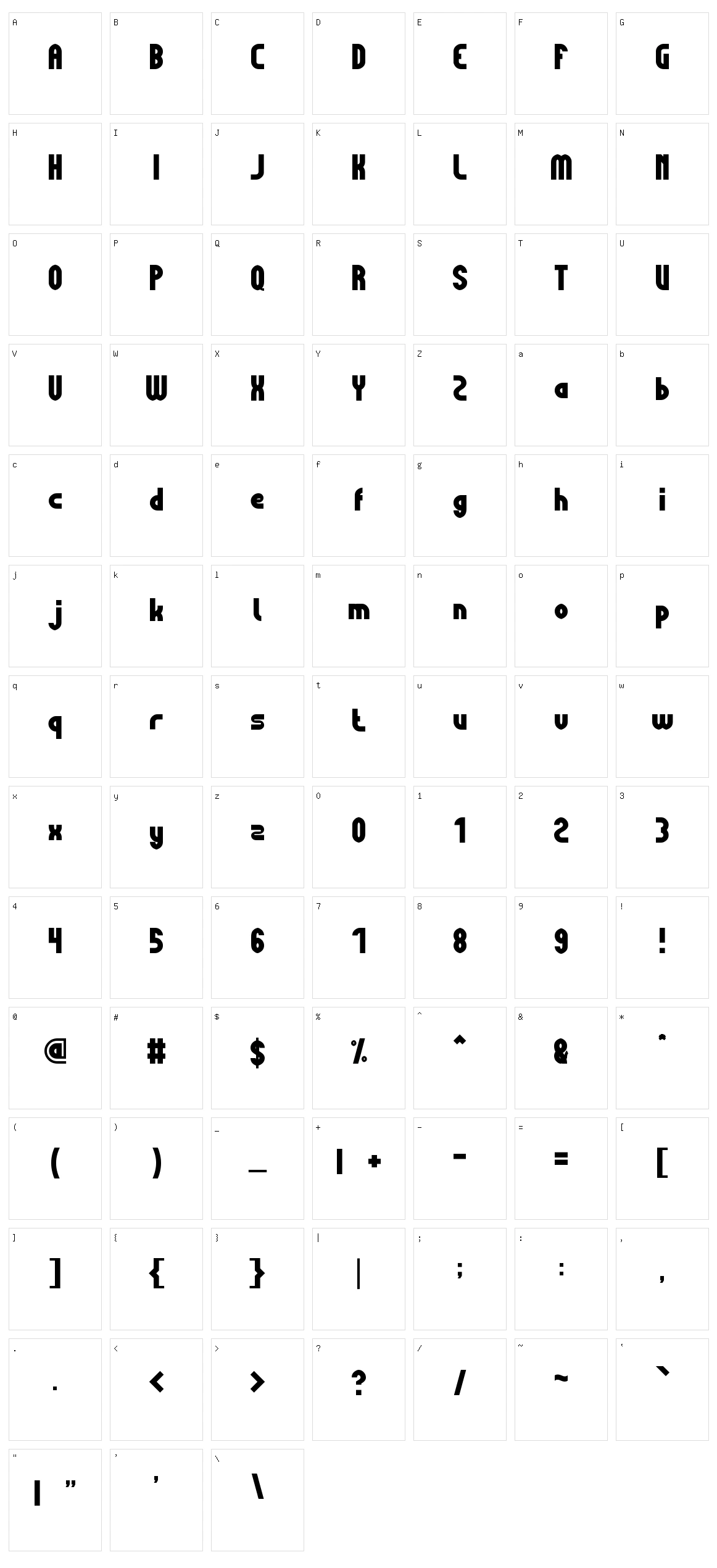 Picture of you Character Set