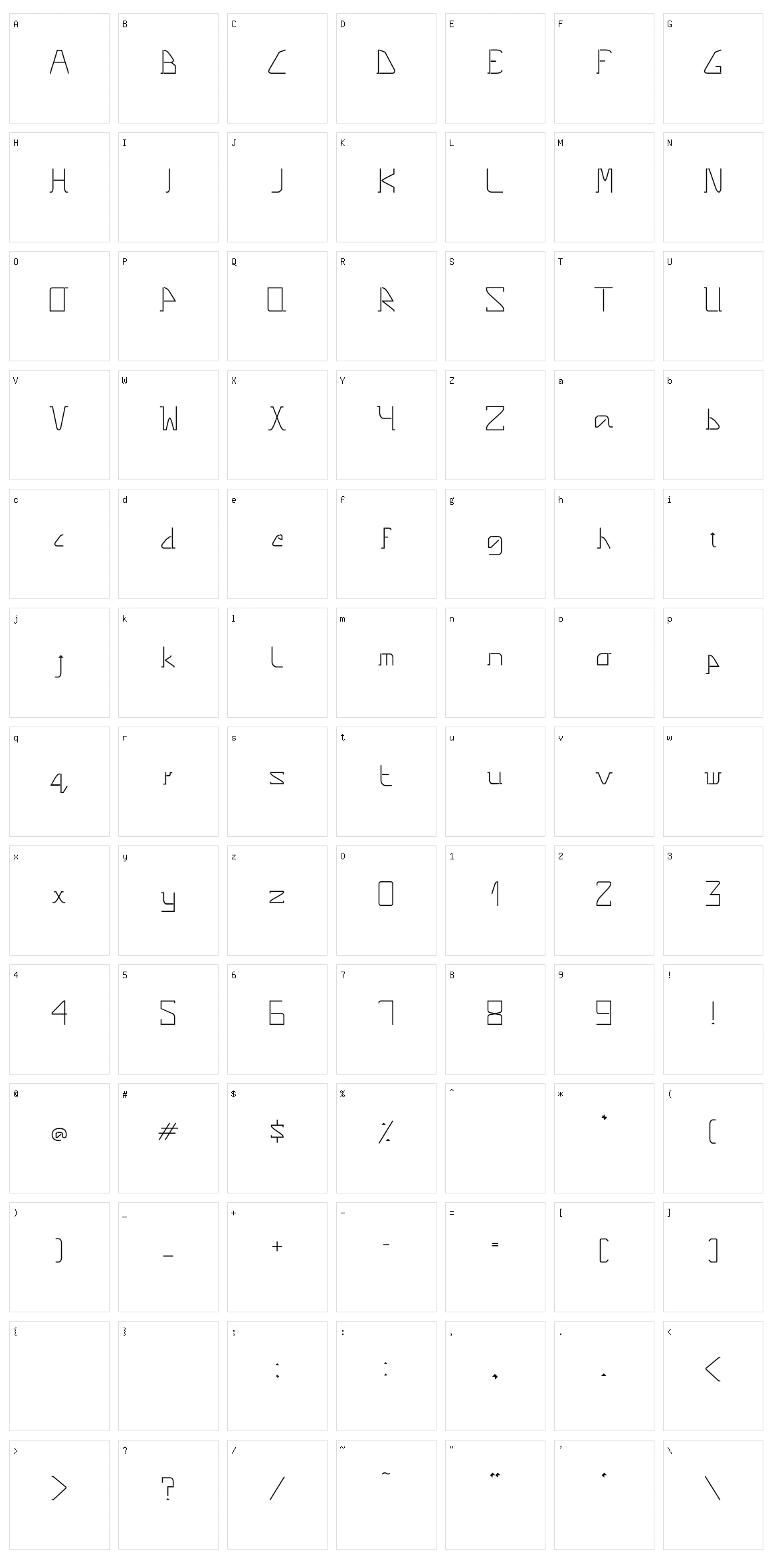 Pinnacle Character Set