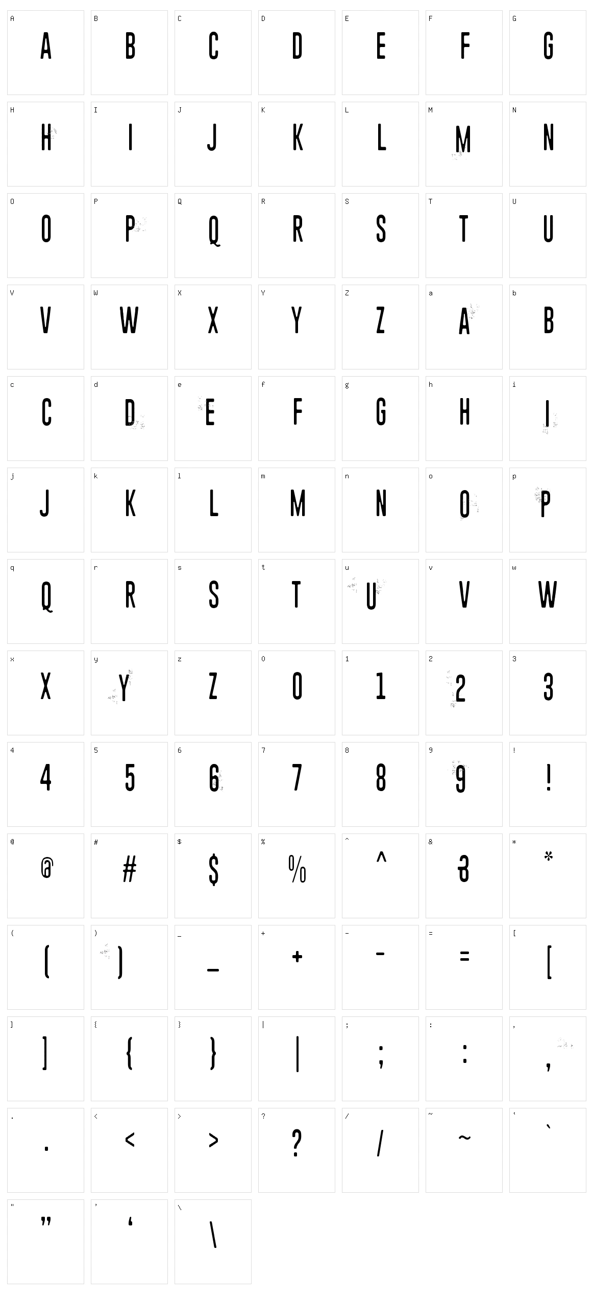 Piparivahtiperhonen Character Set
