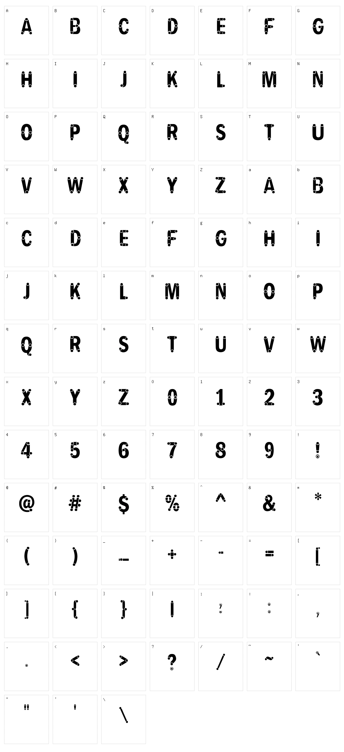 Pipe Character Set