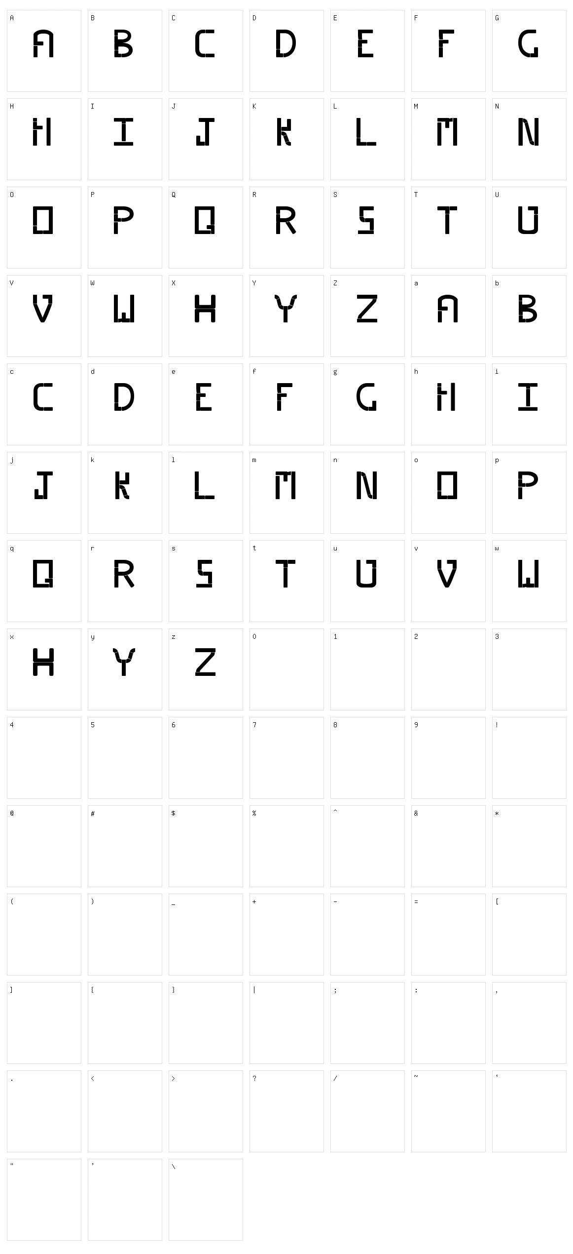 Piped Character Set