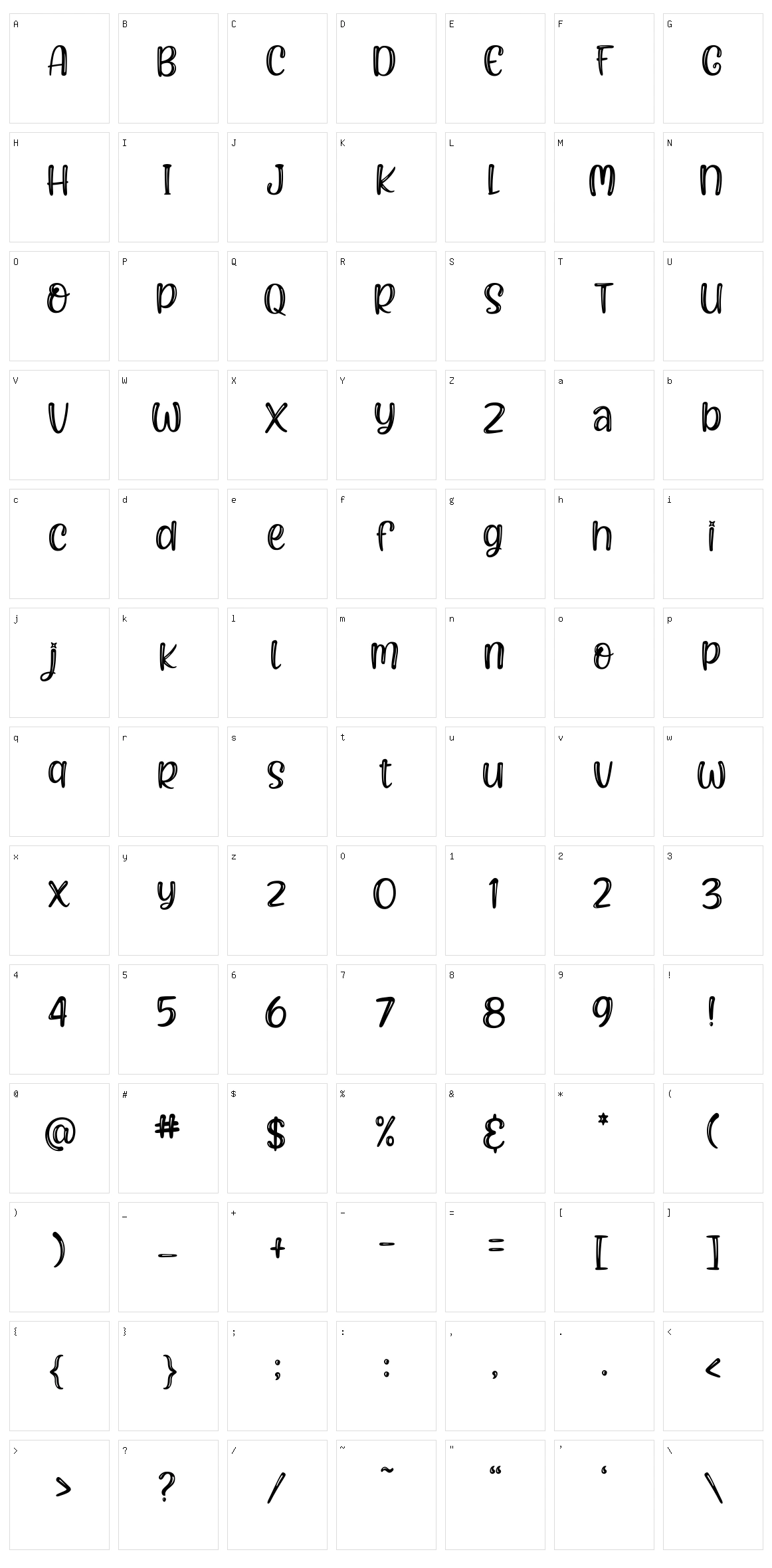 Pithick Crispy Character Set