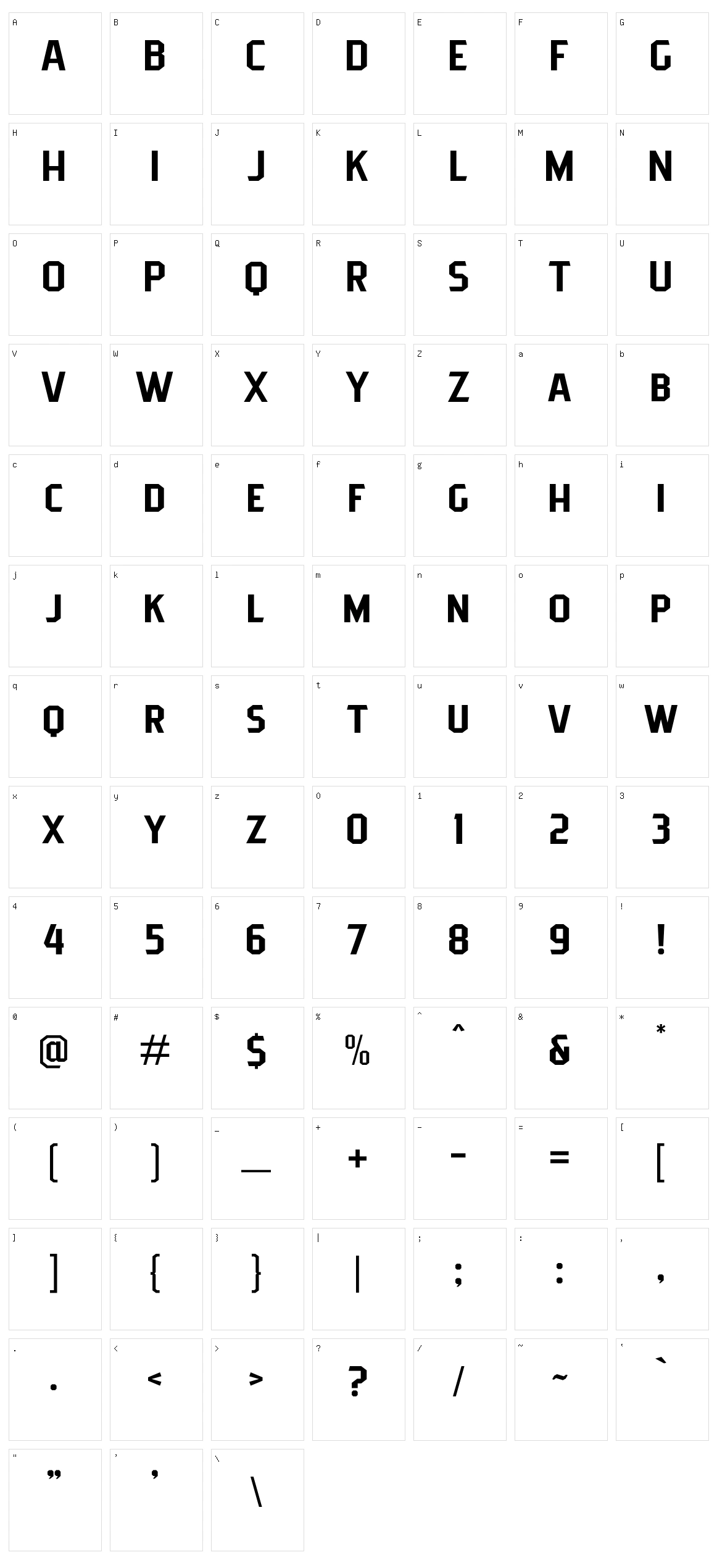 Pittsbrook Sans Character Set