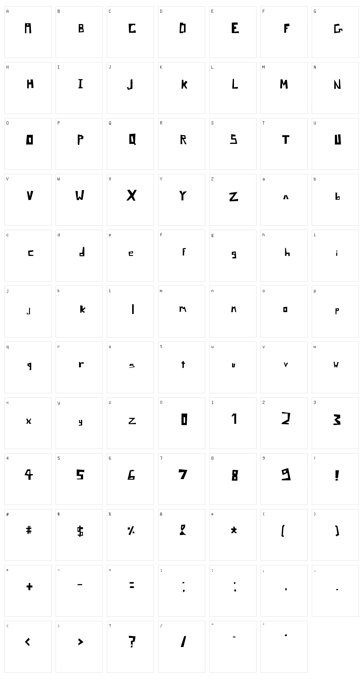 Pixel Signboard Character Set