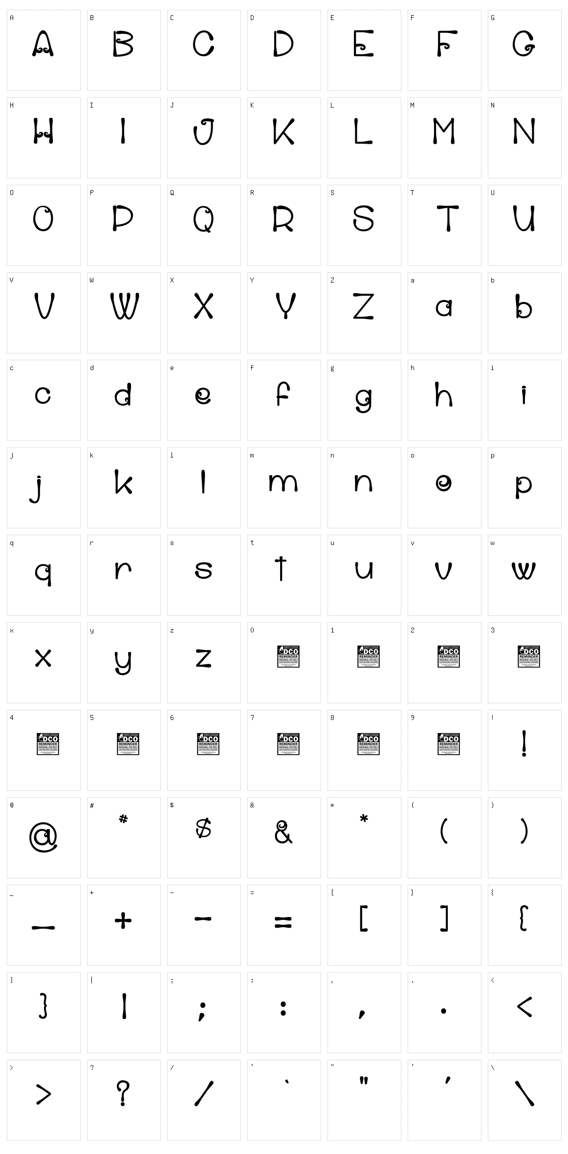 Pizi la Farigoule Character Set