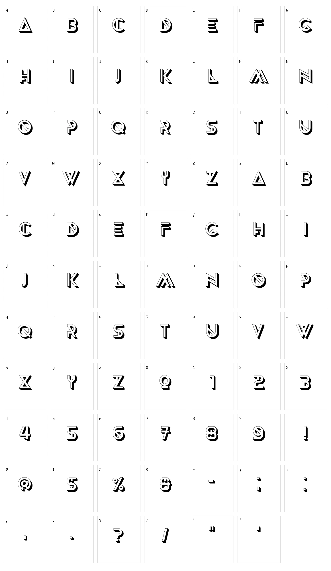 Placed Character Set