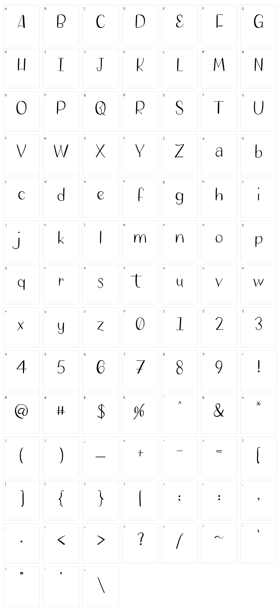 Antique Character Set