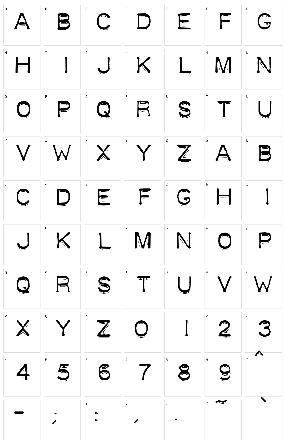 Plastique Character Set