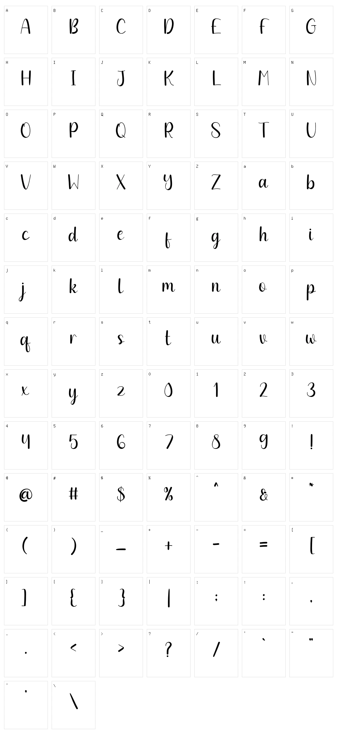 Antique Character Set