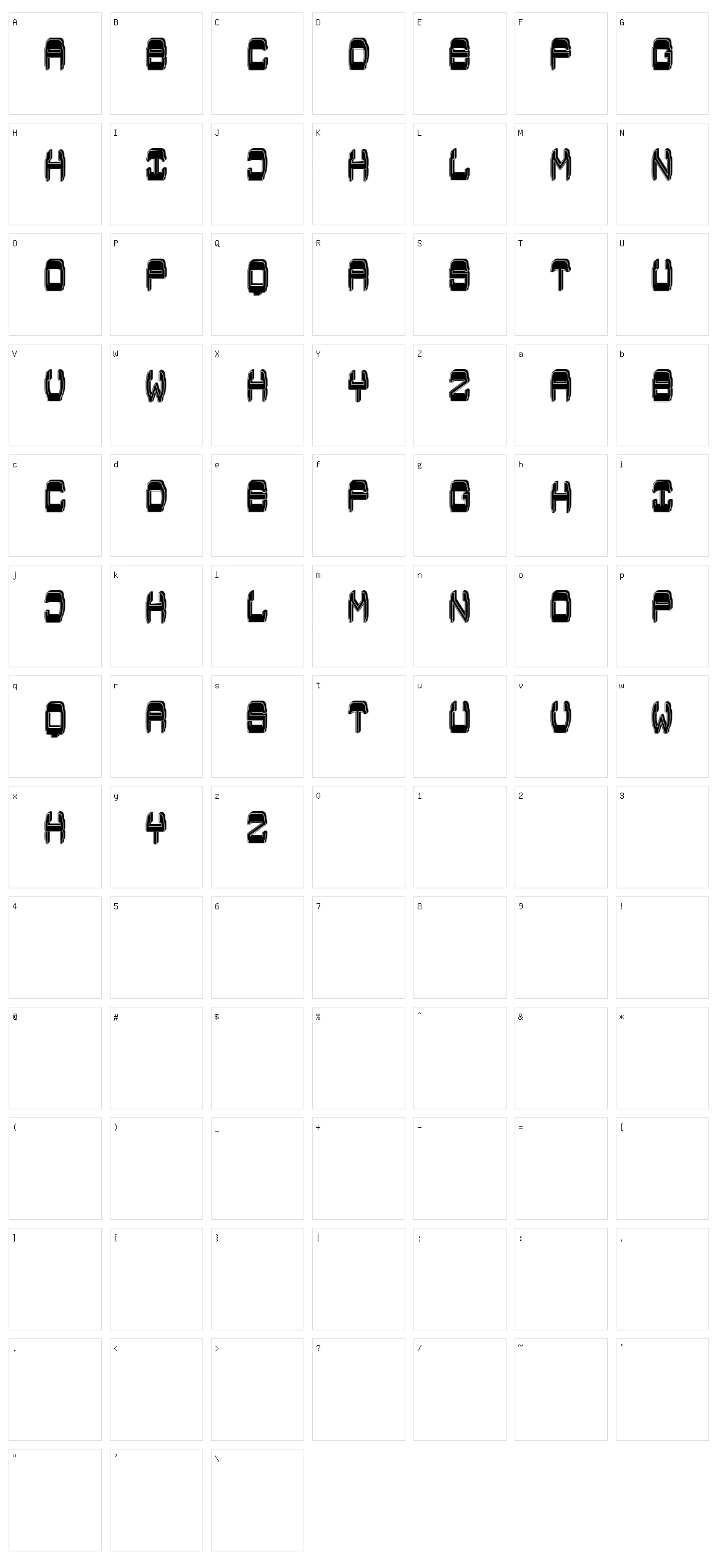 Pliez Character Set