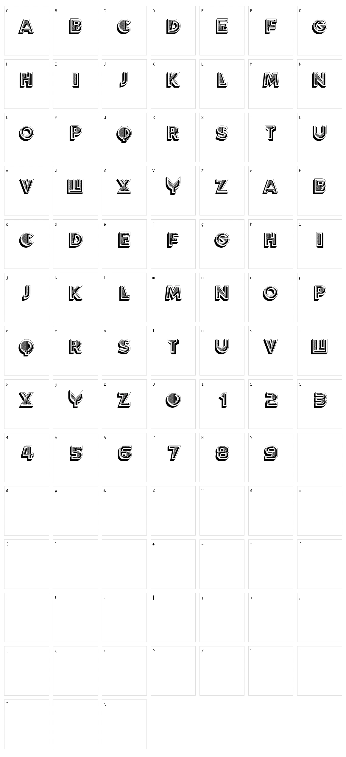 Pllaka Character Set