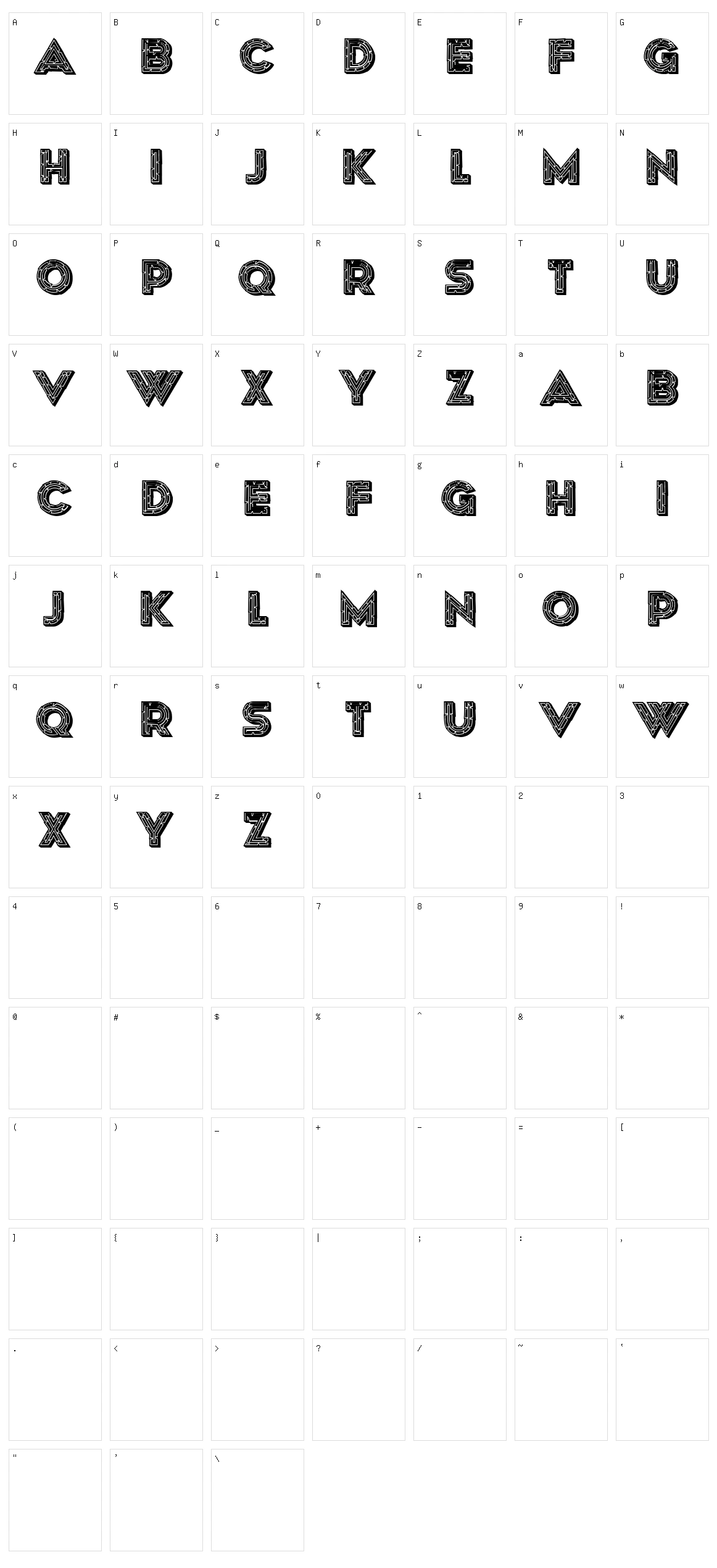 Poitrine Character Set