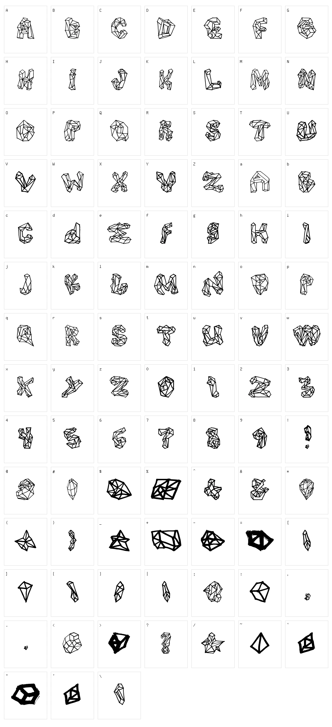 Polygons Character Set