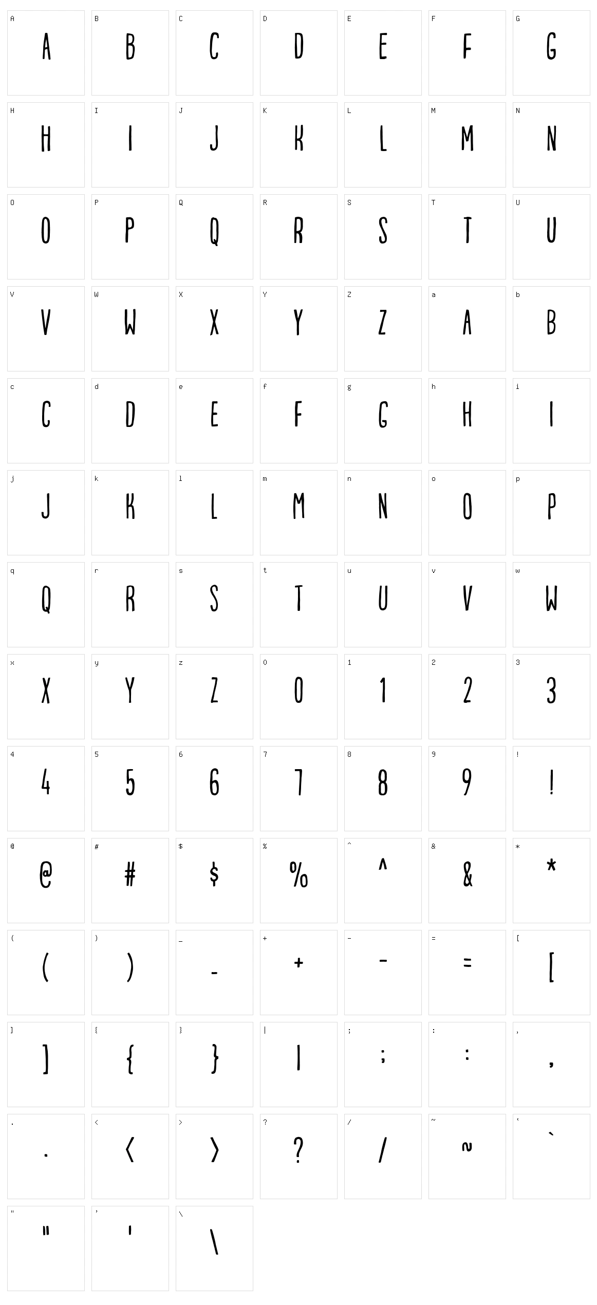 Porceleina Character Set
