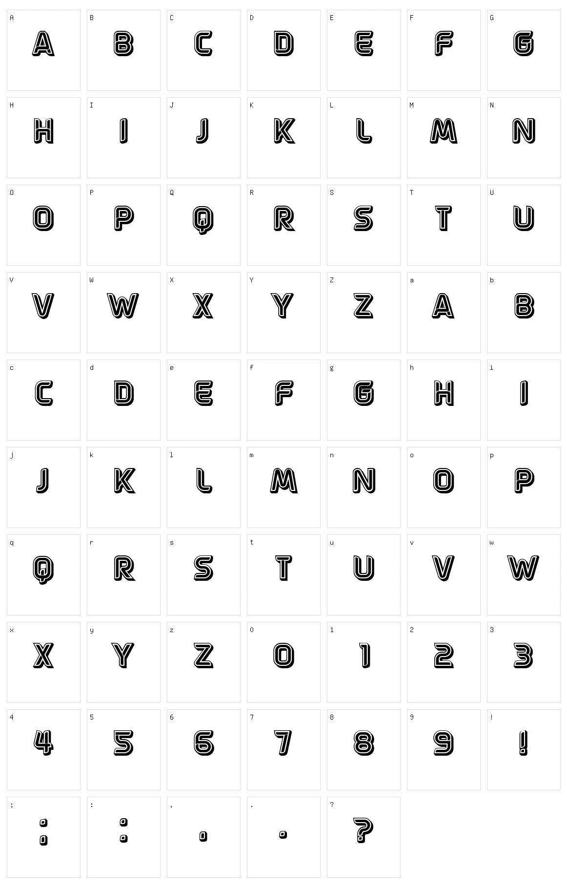 Poule Blanche Character Set
