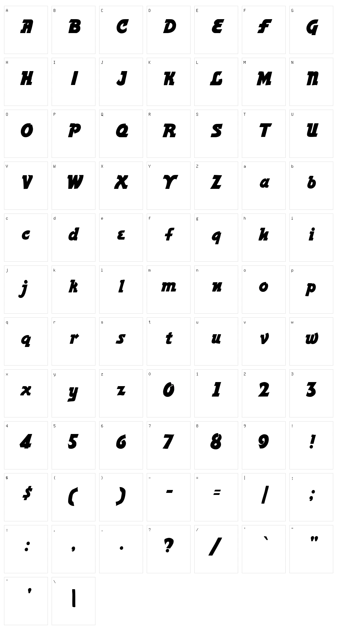 Power Character Set