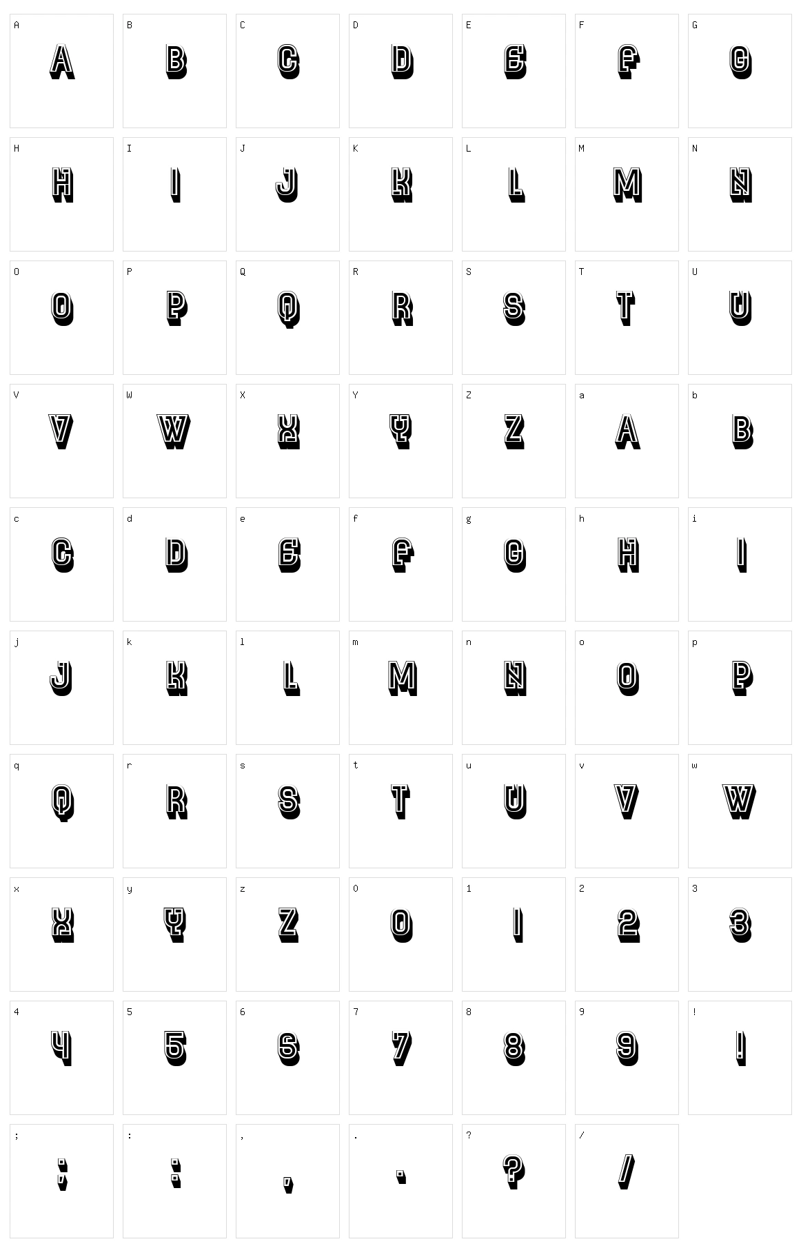 Prima Character Set