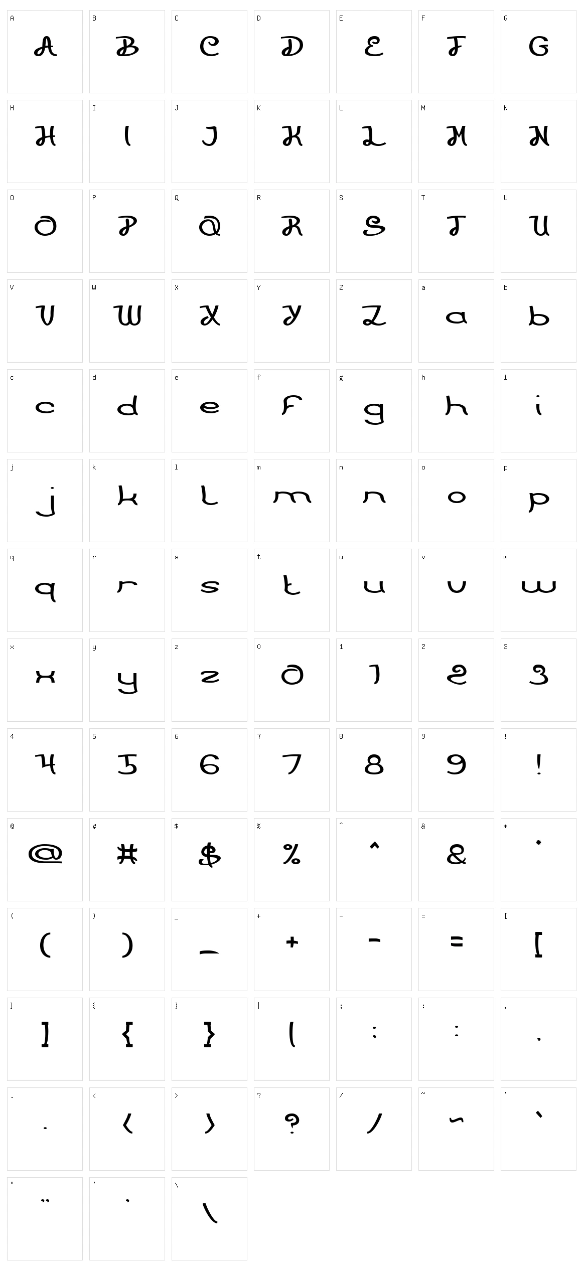 Primitive Heart Character Set