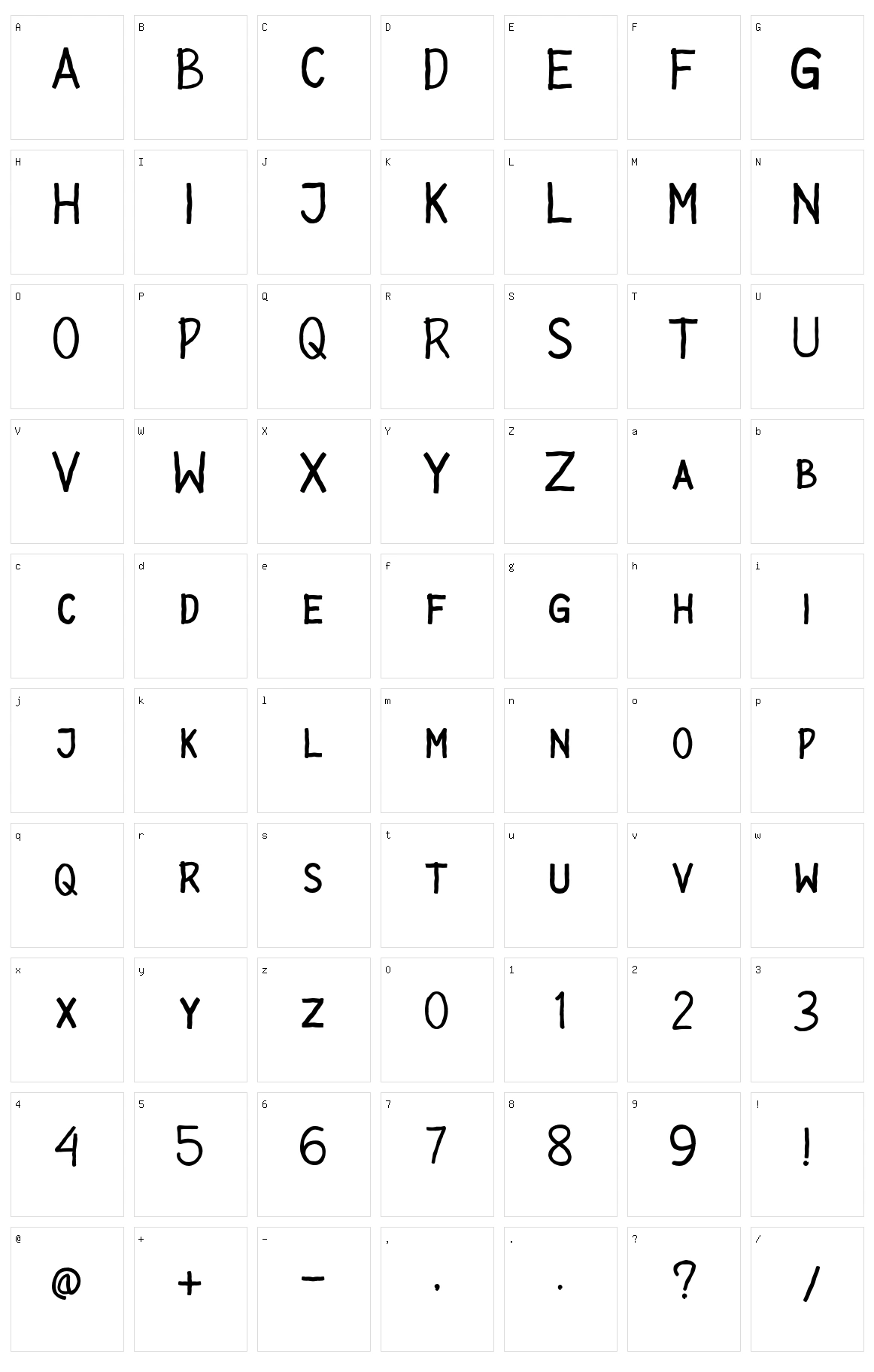 Psychopat Character Set