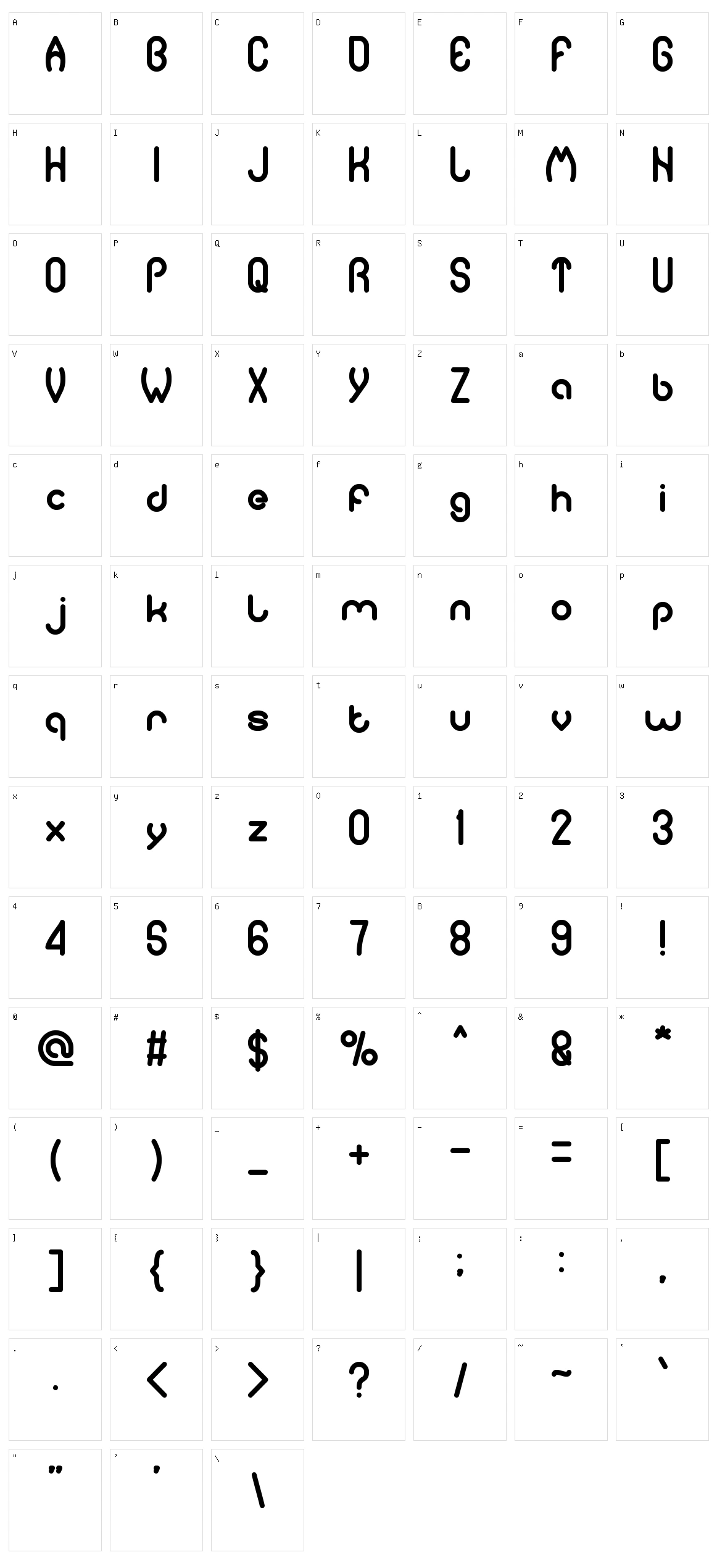 Pure and simple everytime Character Set