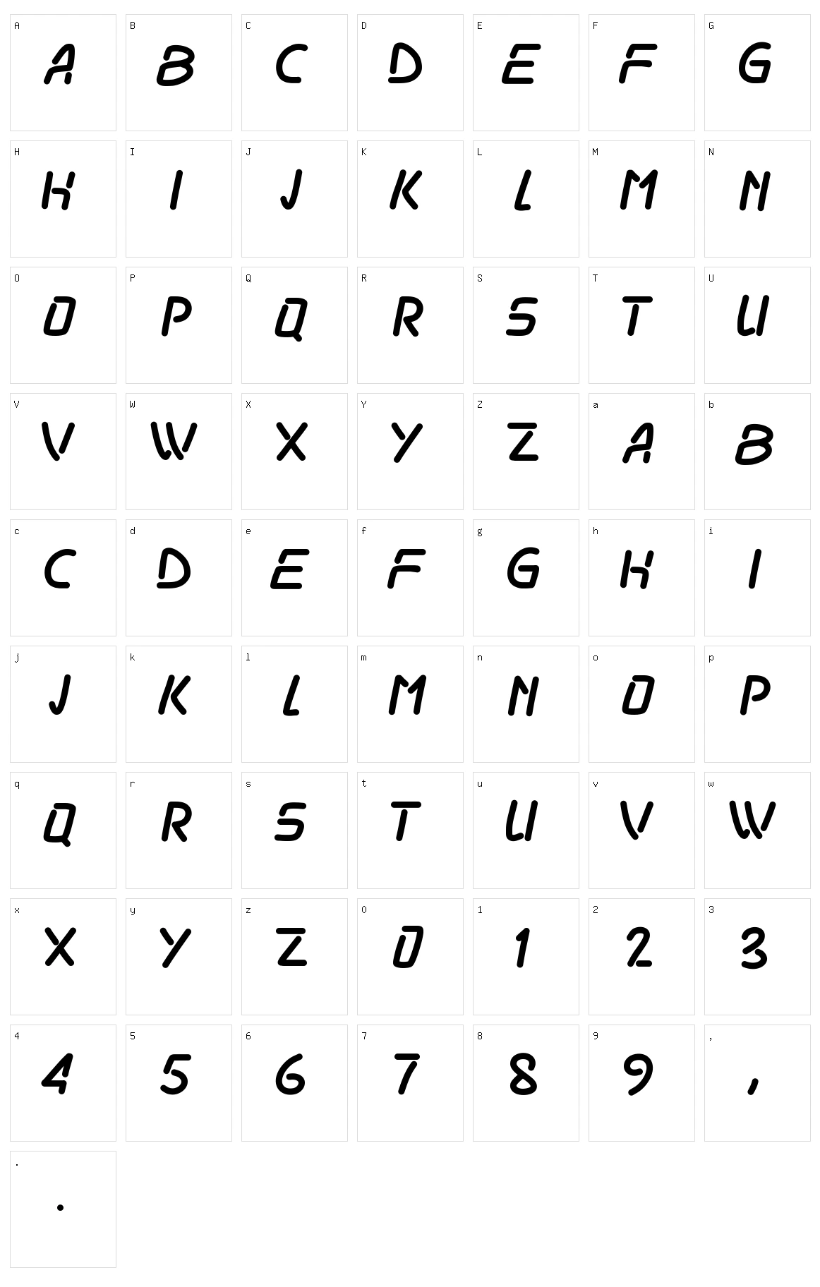 PW Odissey Character Set