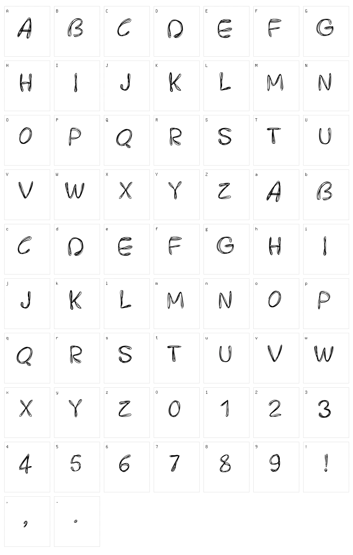 PW Rounded Scratch Character Set