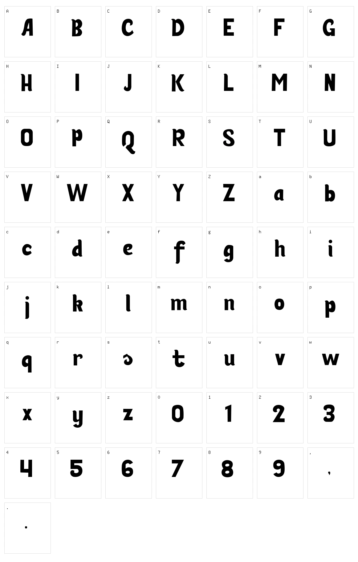 Qichen Character Set