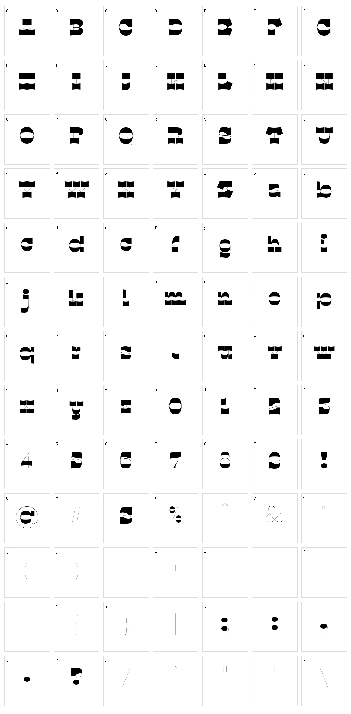 Quarantype Embrace Character Set