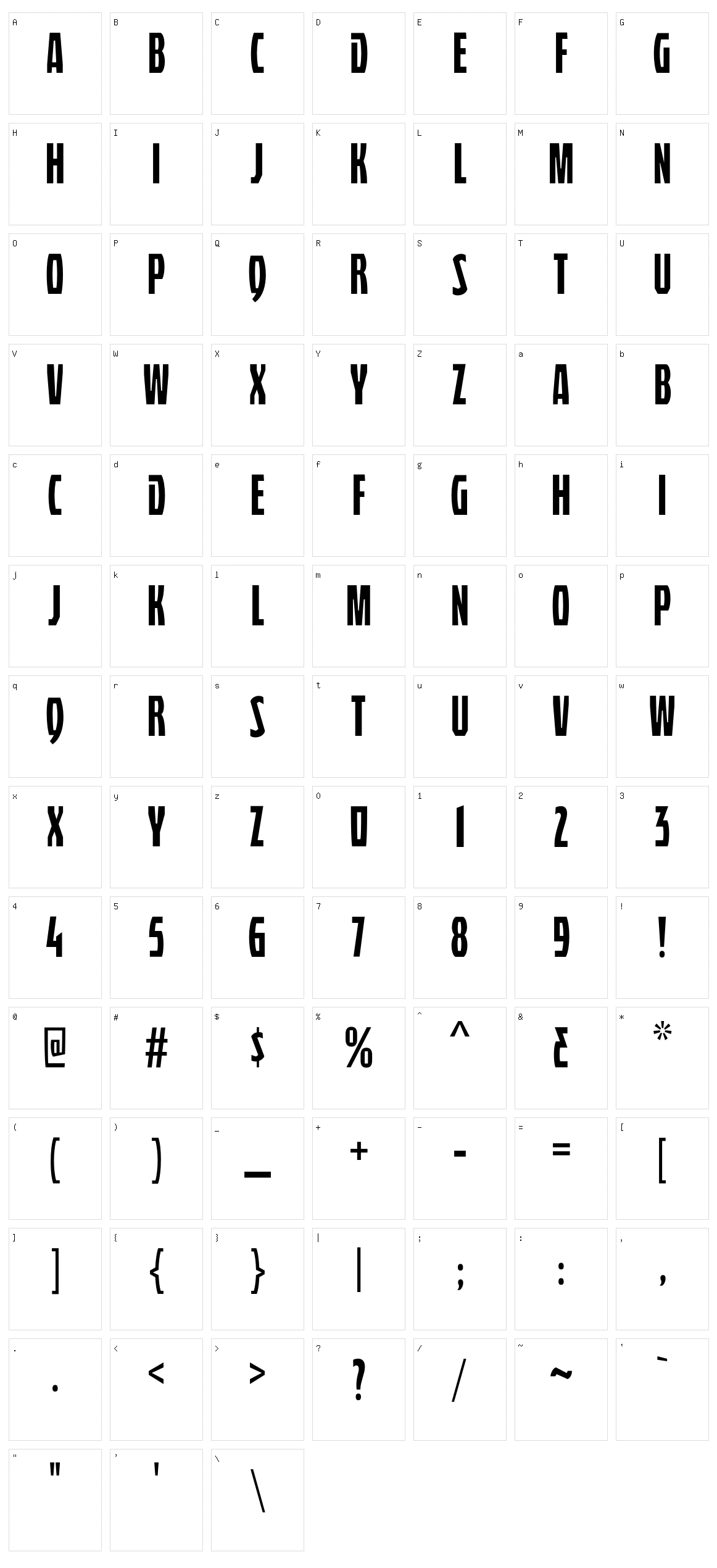 Quasix Titling Character Set