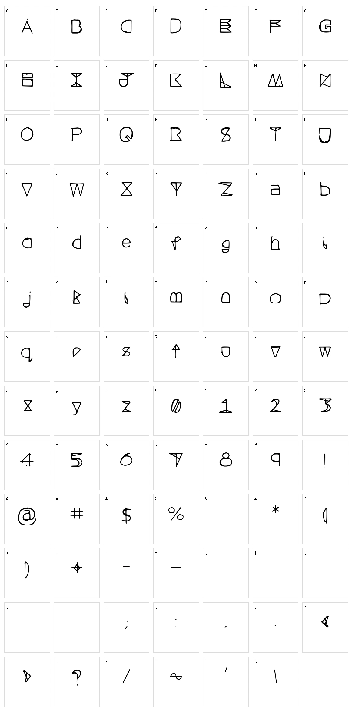 Questra Character Set