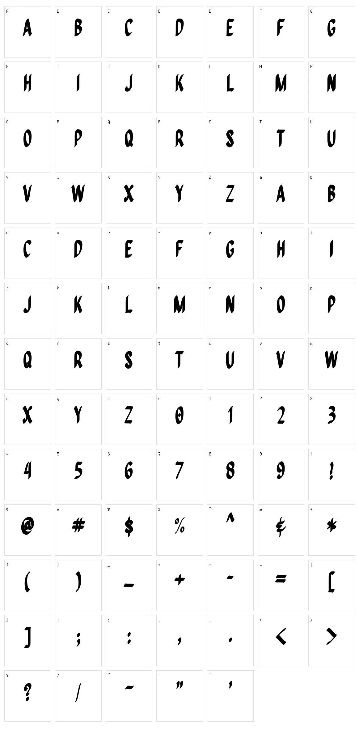 Quiapo Character Set