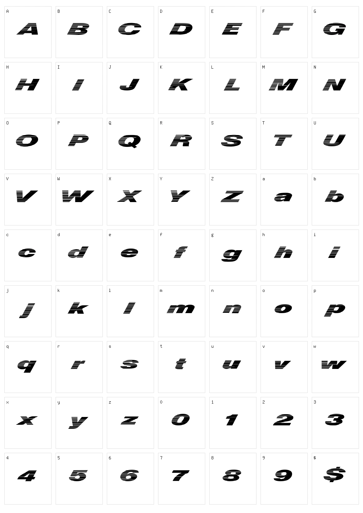 Quick Money Character Set