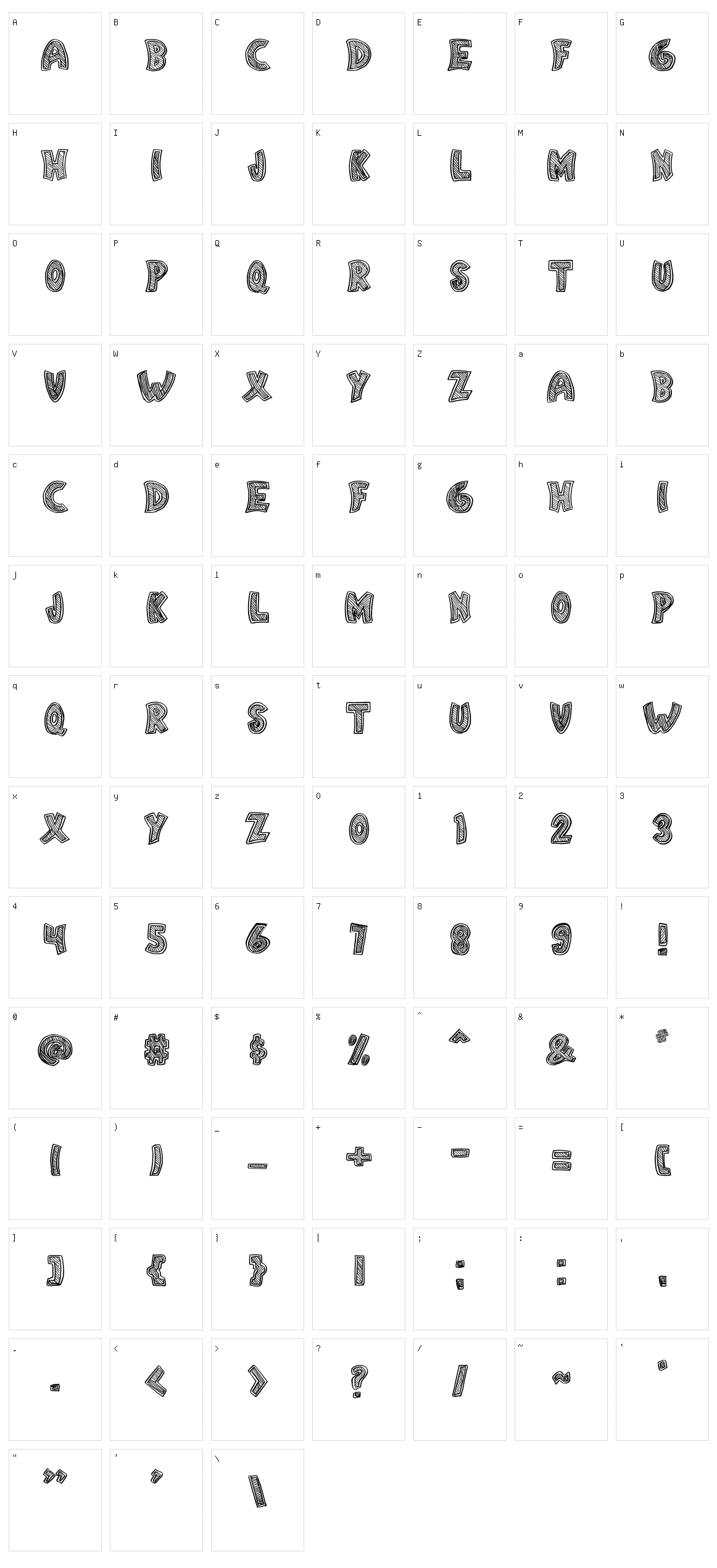Quick Sketch Character Set