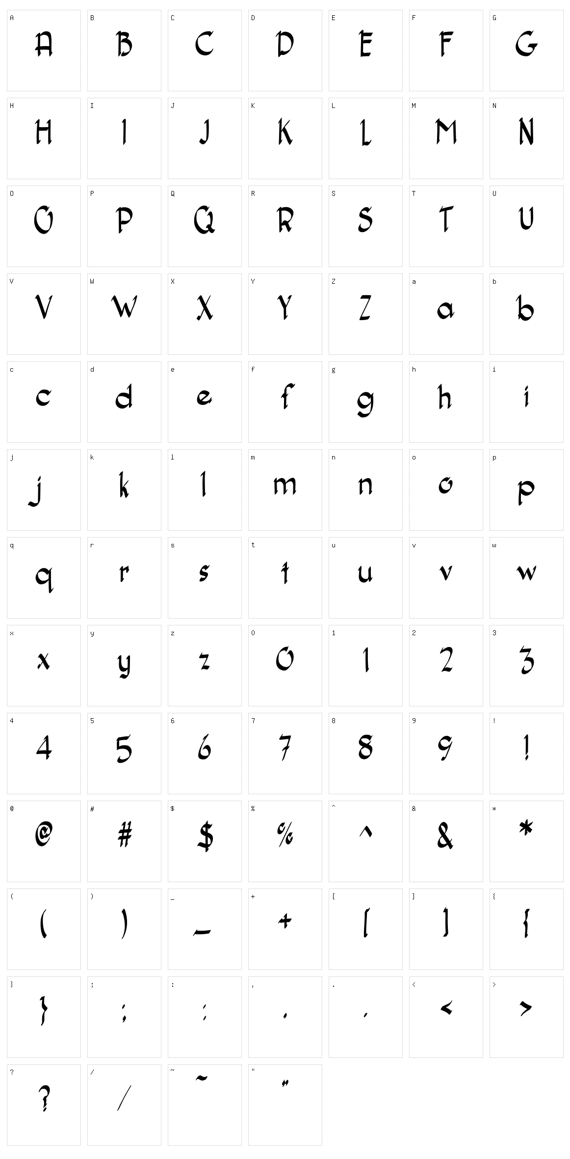 Quick Smart Character Set