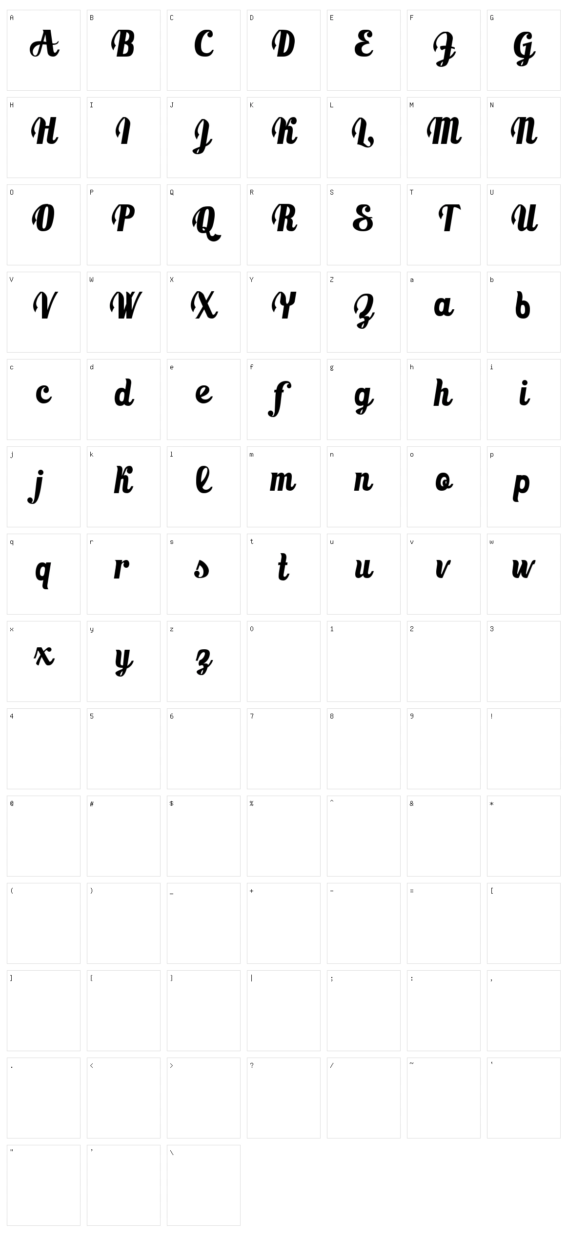 Marmellata Jam Character Set