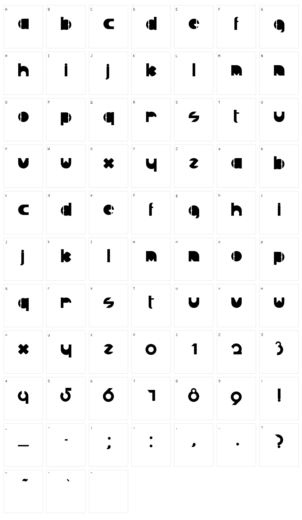 R Judas Sans Character Set