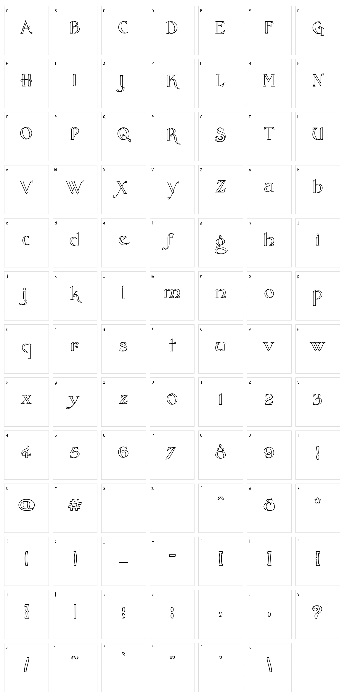 Rabbit Moon Open Character Set