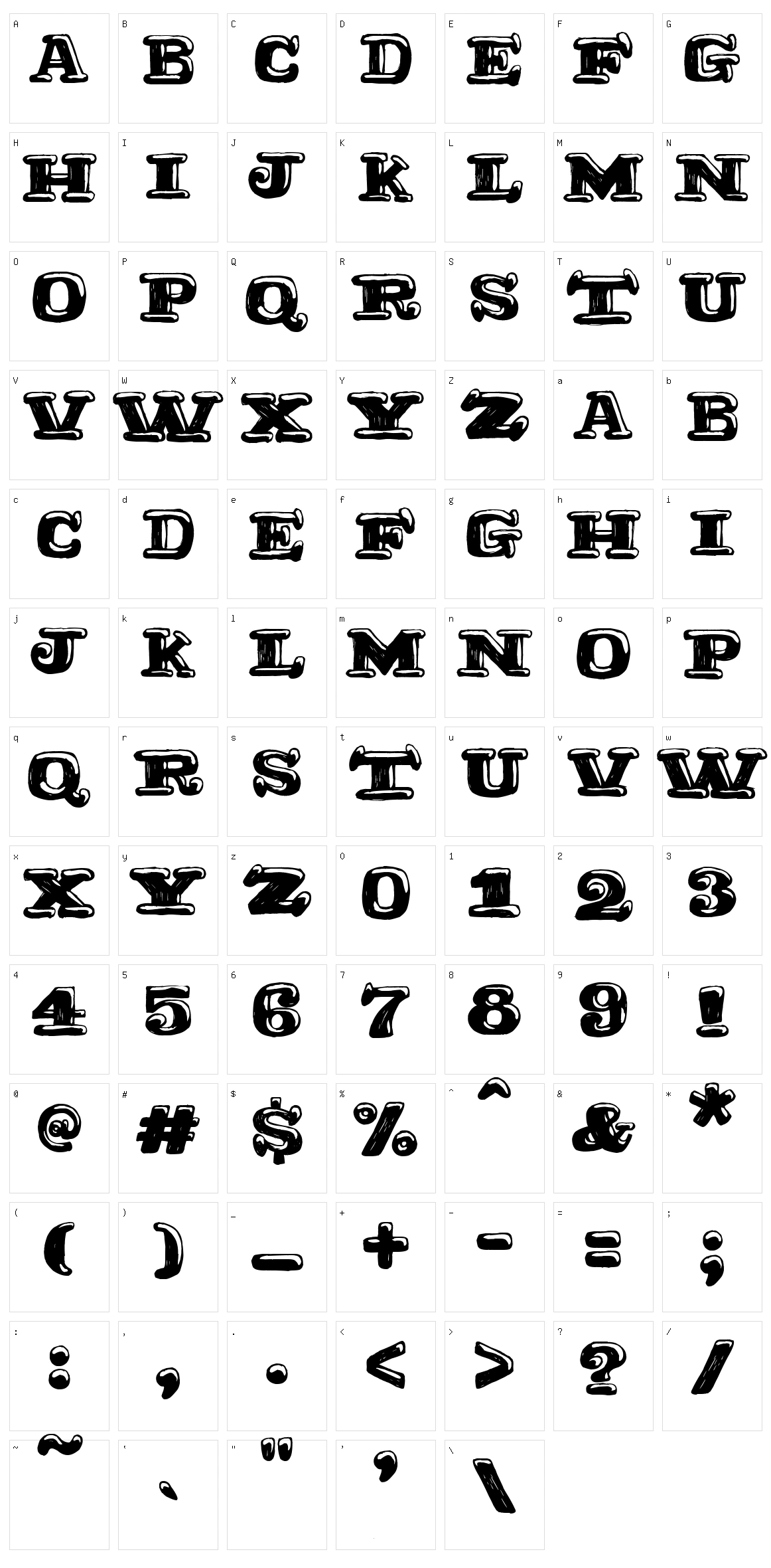 Ragtimer Character Set