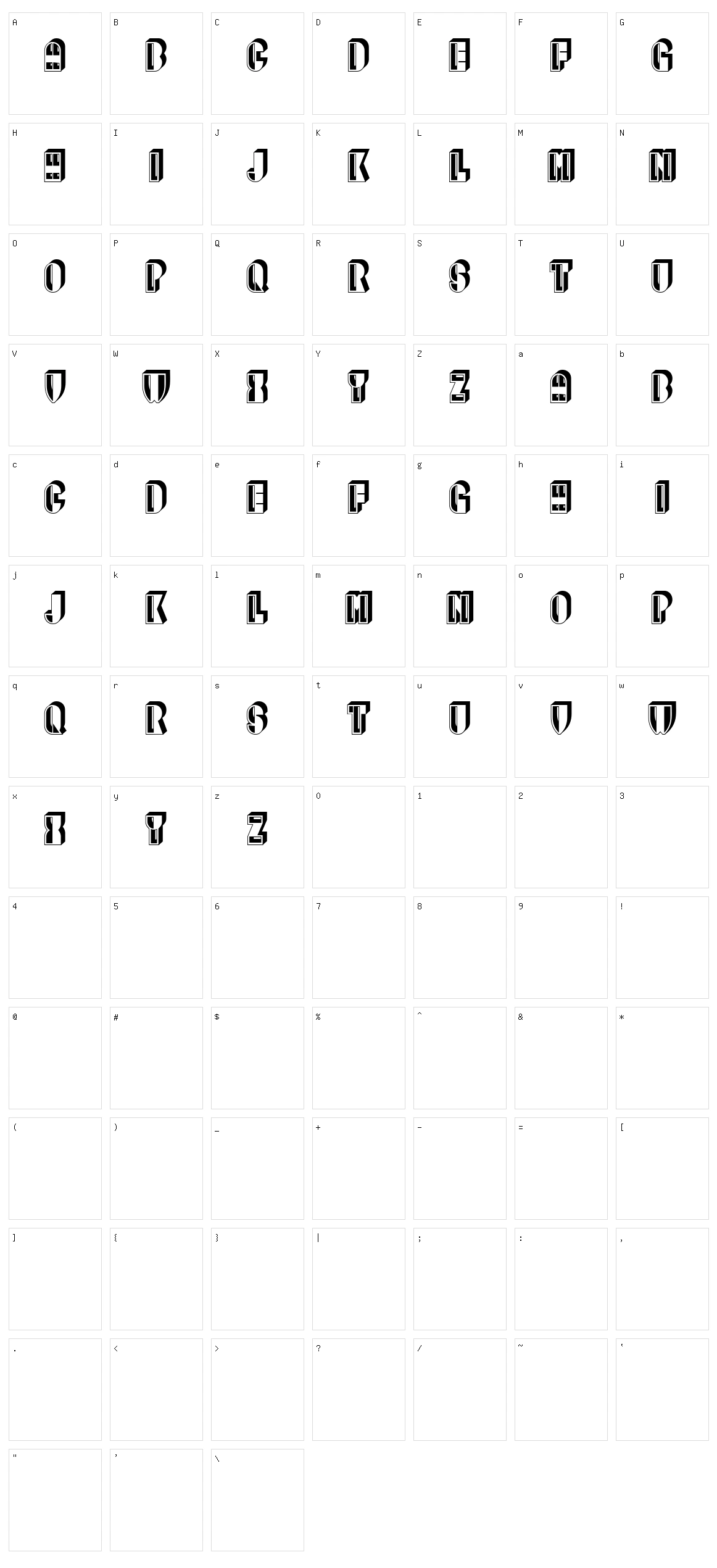 Range Character Set