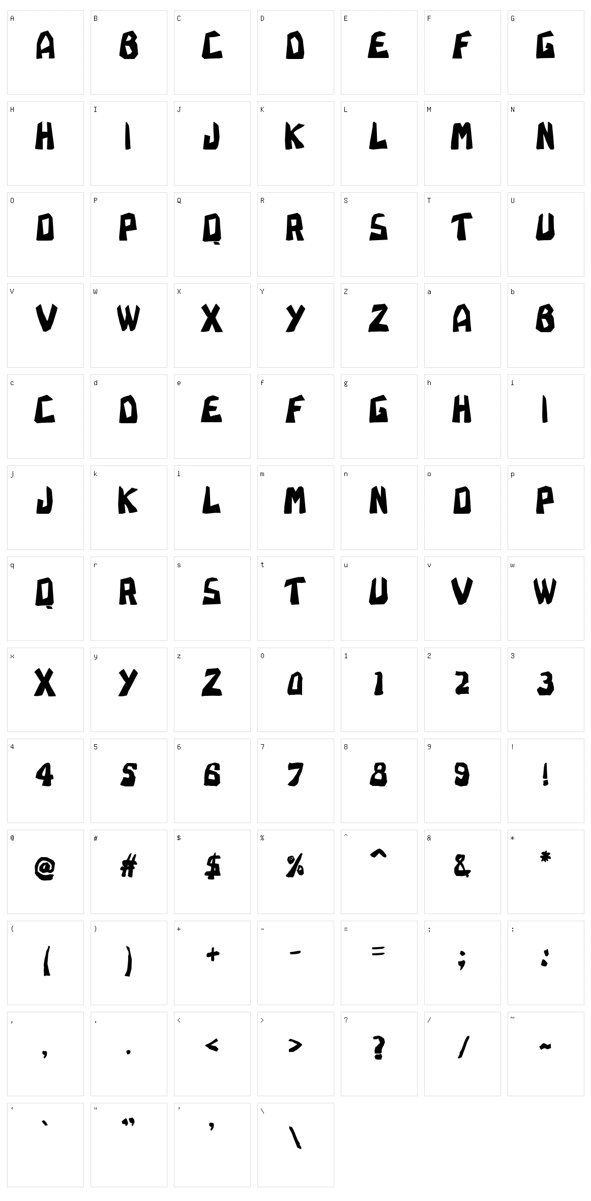 Rapadura Character Set