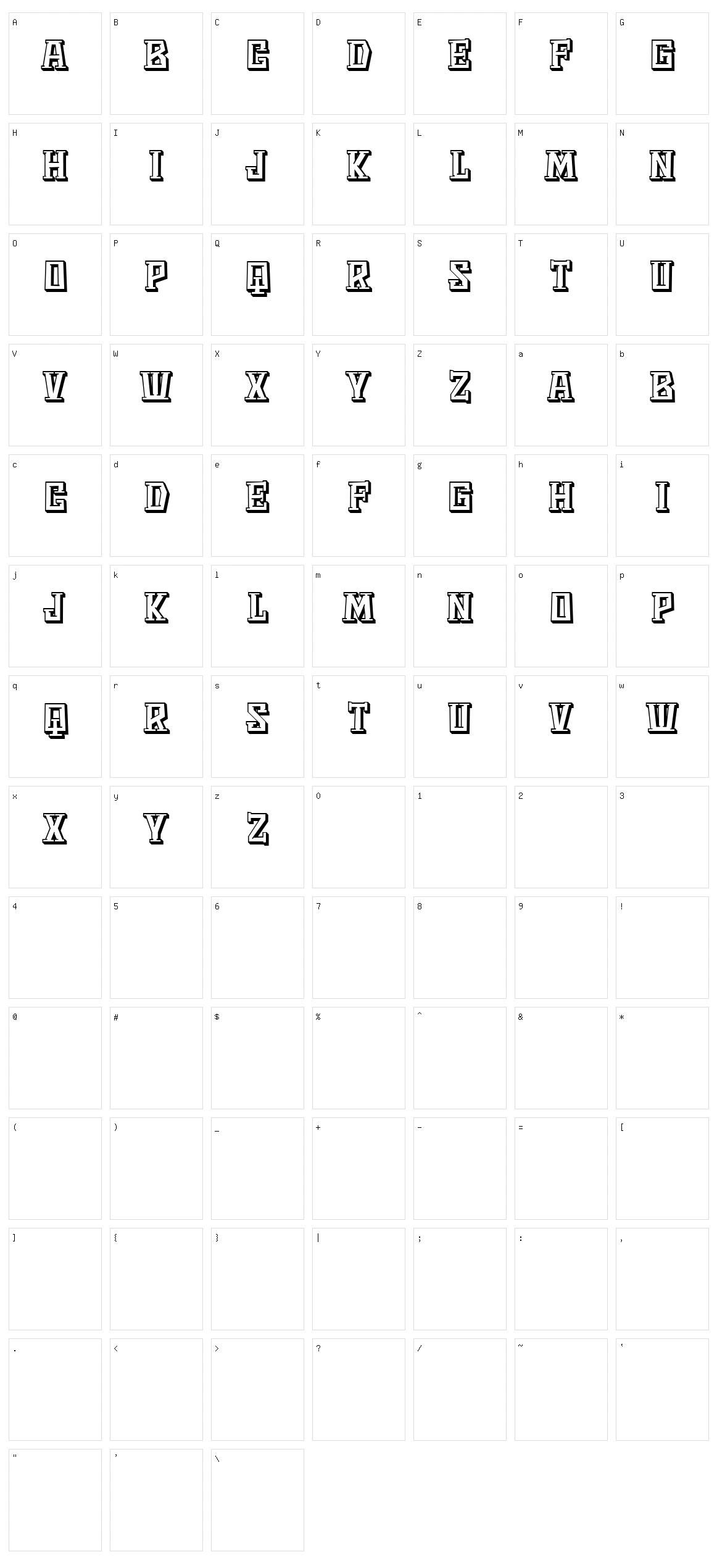 Rauk Character Set