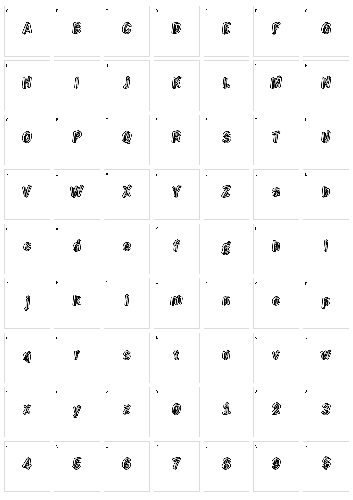 RealGold Character Set