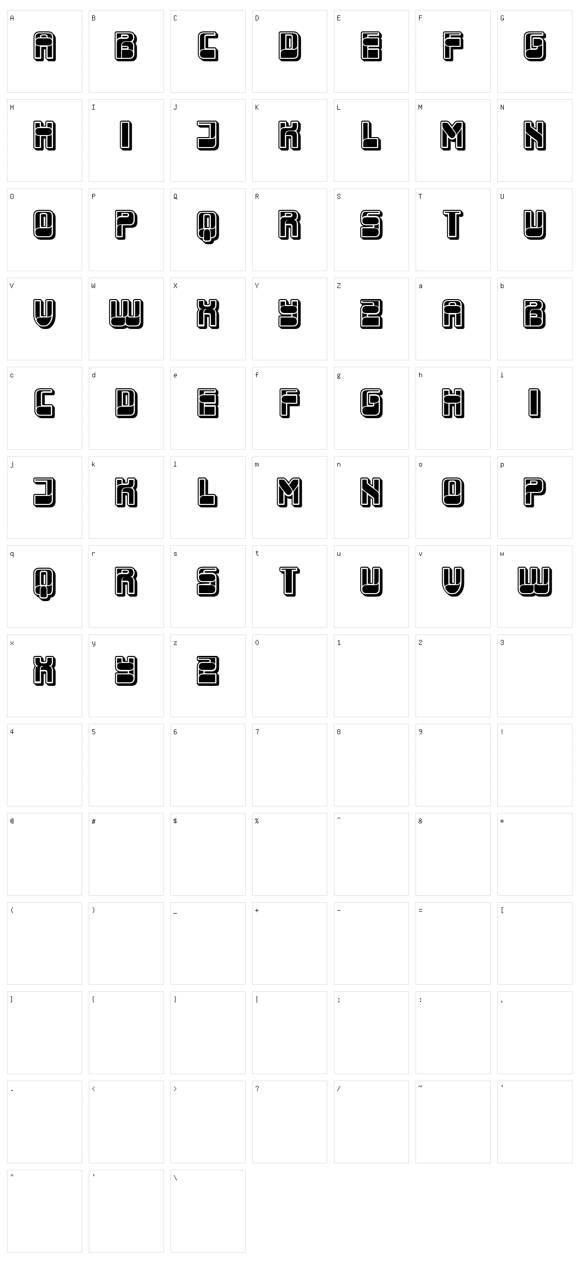 Recinzione Character Set