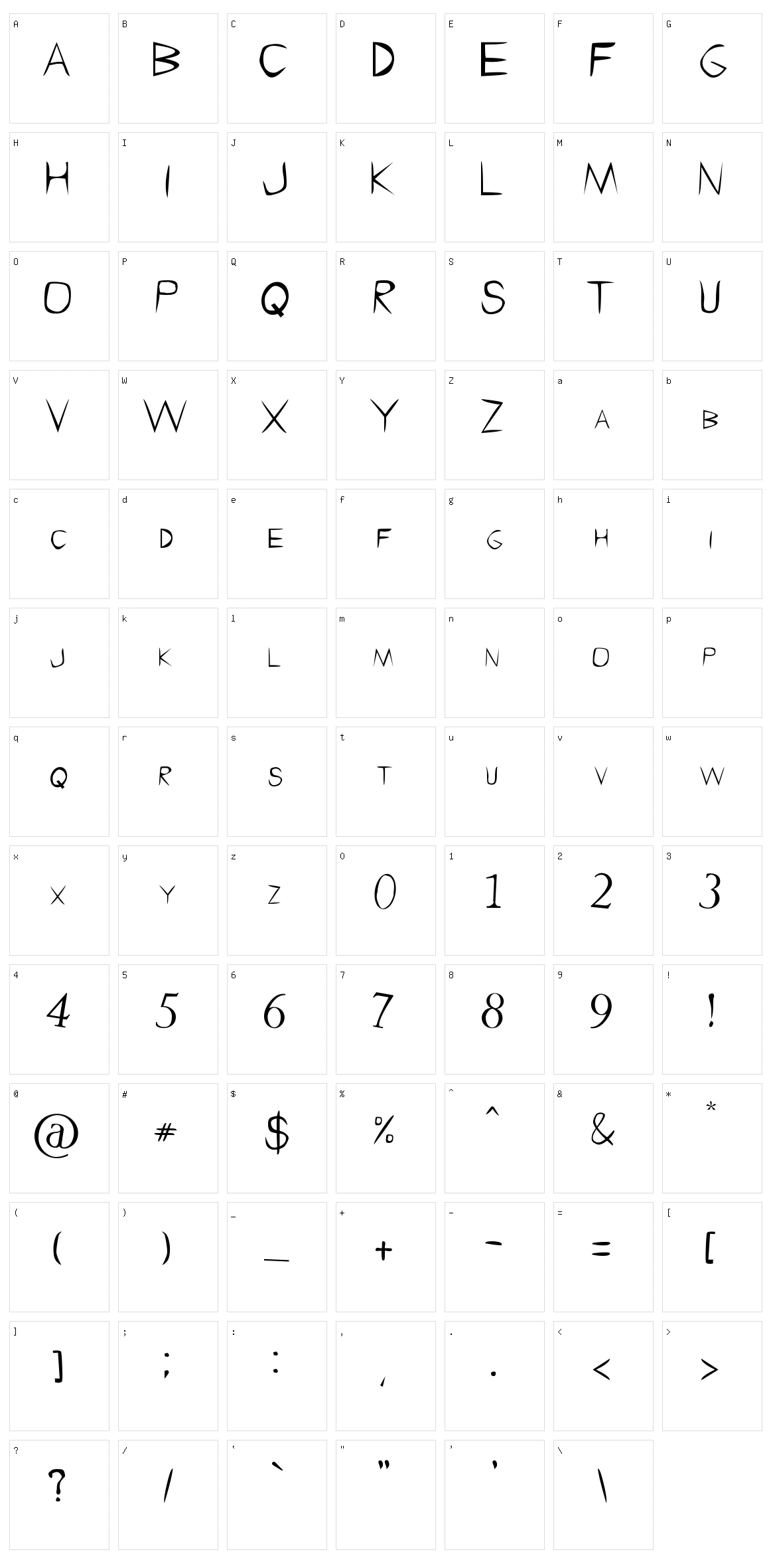 Recycled Bit Character Set