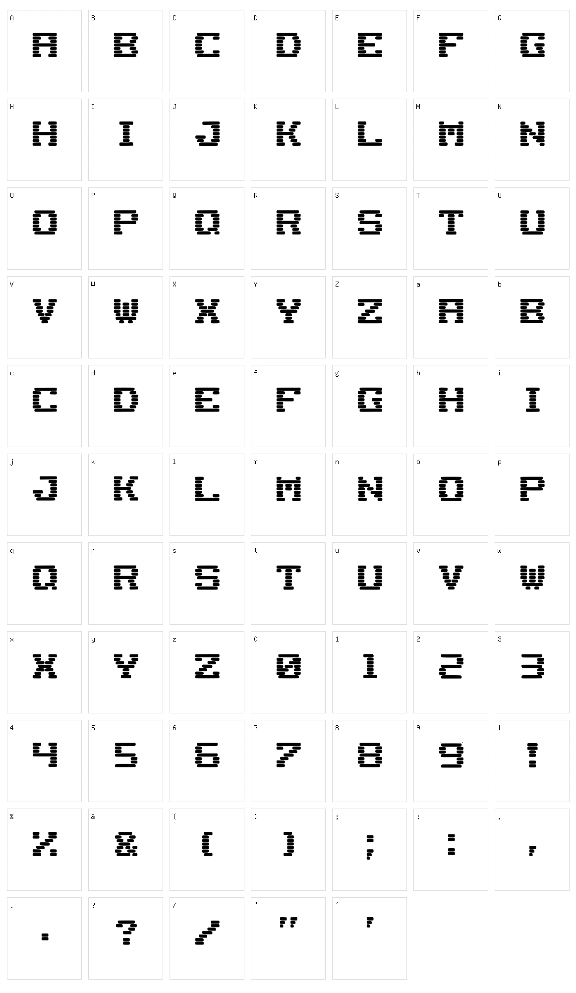 Redactor Character Set