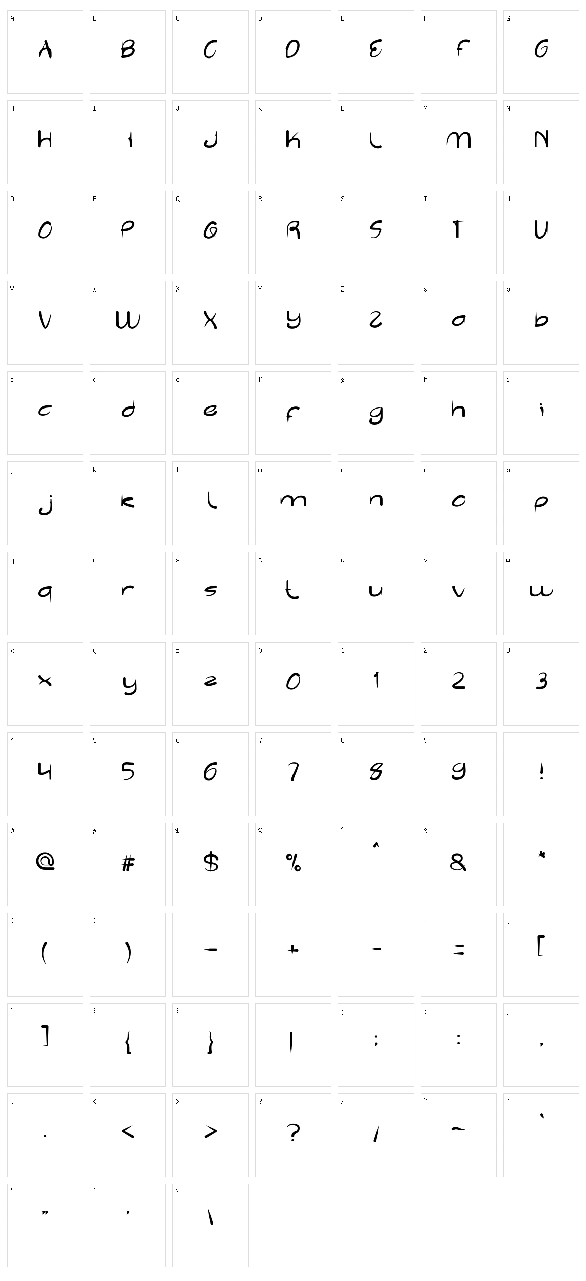 Reflection Character Set