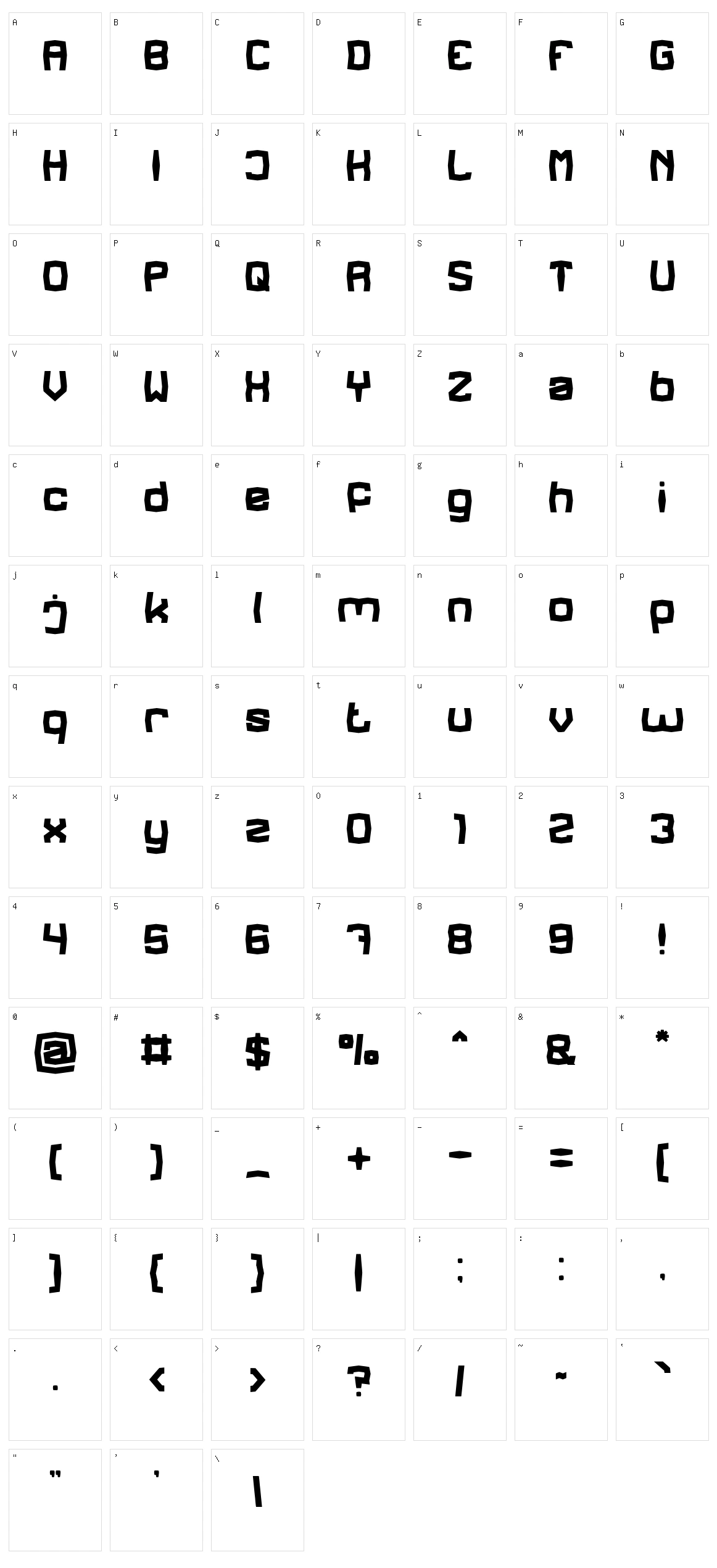 Reggae Bass Character Set