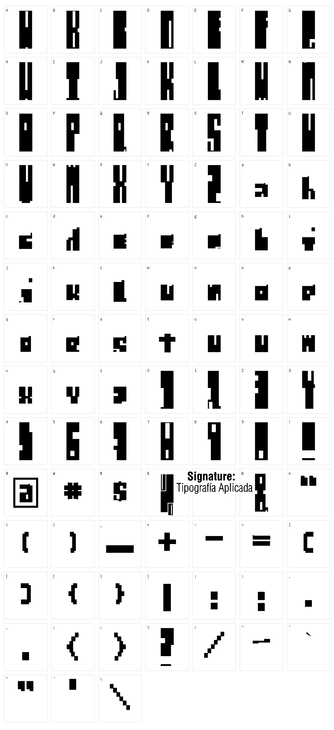 Regulus Cubiculus Character Set