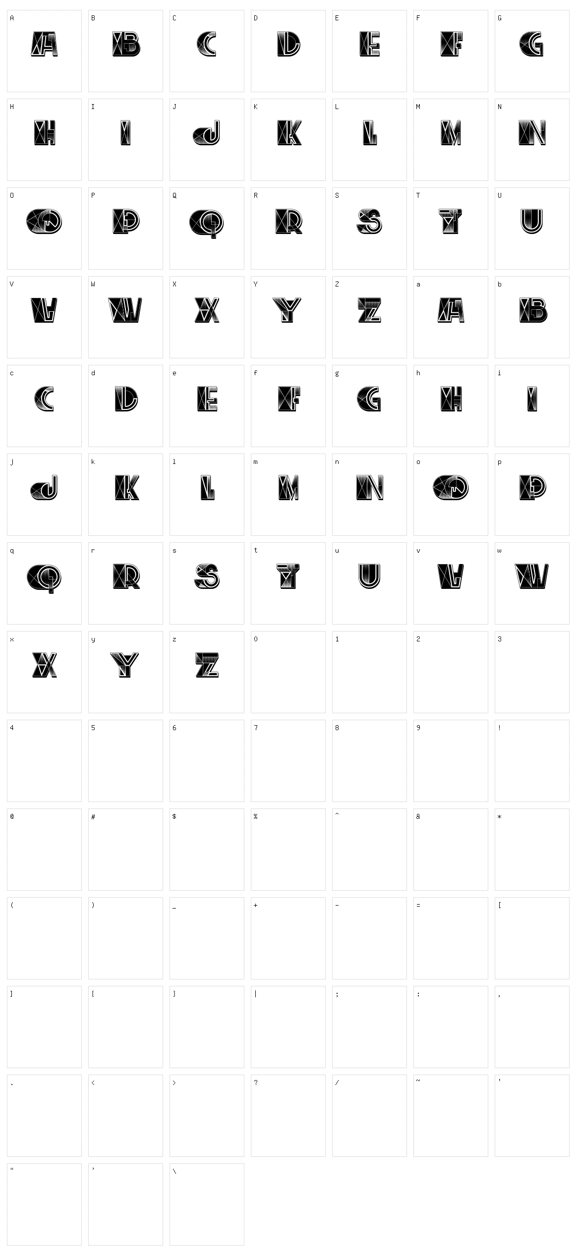 Relic Character Set